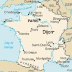 Map from Paris to Dijon