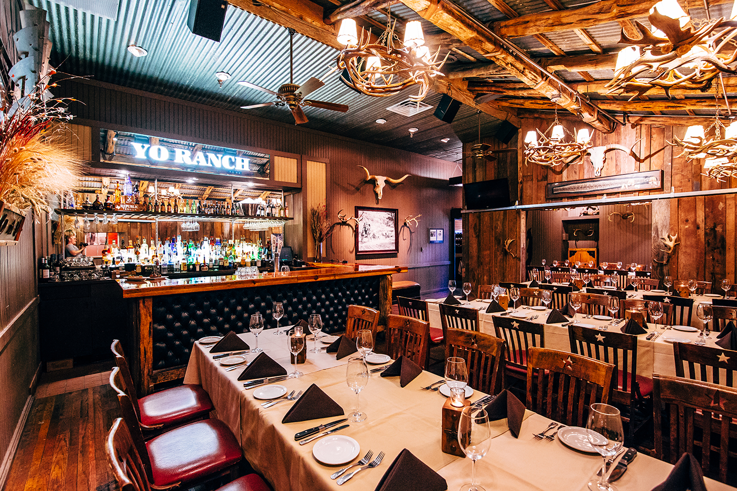 YO Steakhouse: Dallas Private Dining - The Longhorm Lounge