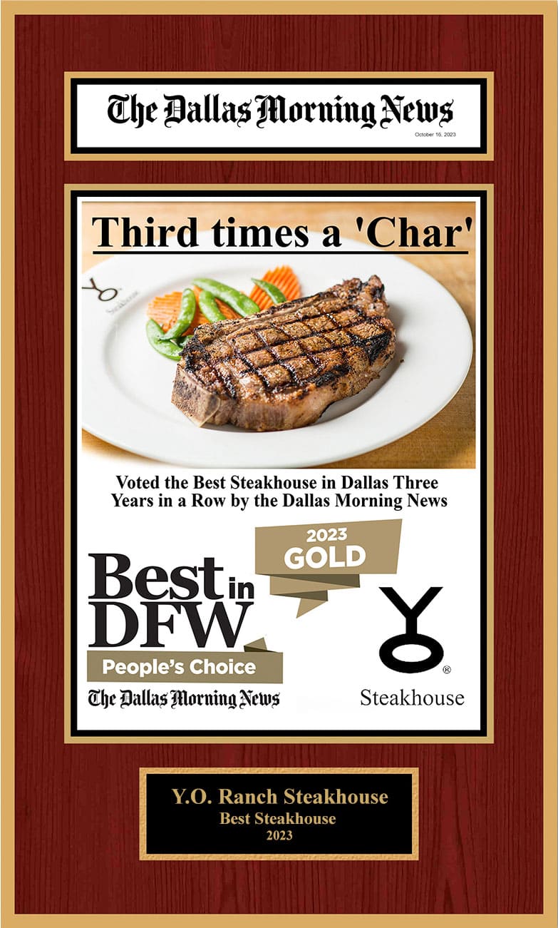 Best Steakhouse, 2023 - Dallas Morning News